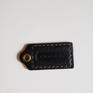 Used vintage Leather Coach Tag (BLACK)
